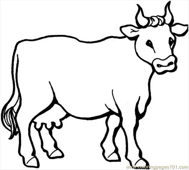 Cow 6 Coloring Page