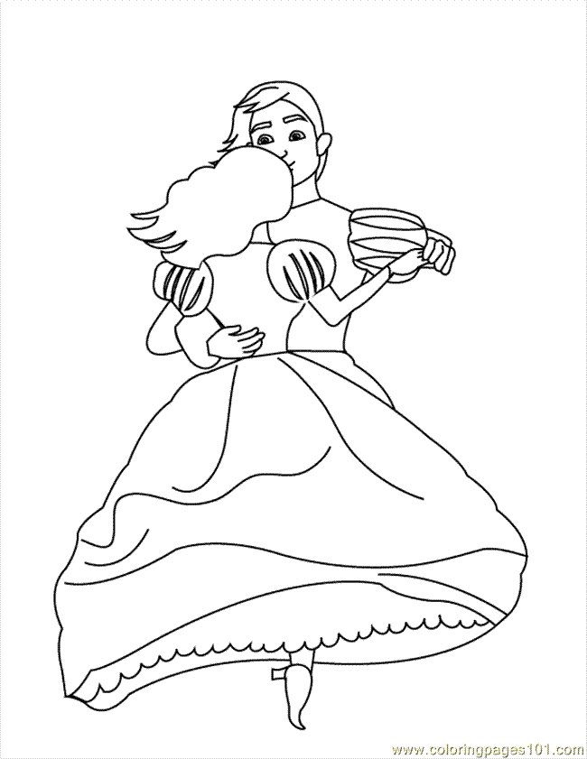 Coloring Pages Couple Dancing6 (Entertainment > Dancing) - free ...
