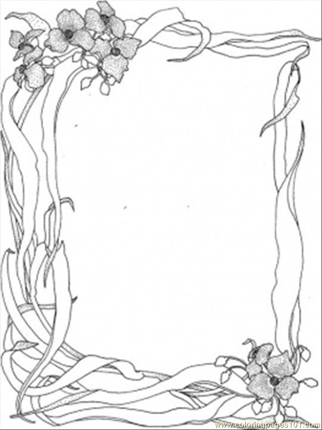 Coloring Pages Wild Nature Frame (Other > Decorations) - free printable coloring page online