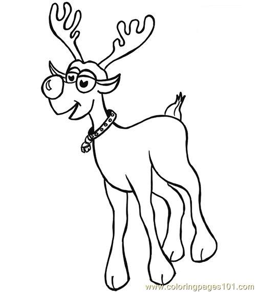 Coloring Pages Reindeer (Animals > Deer) - free printable coloring page