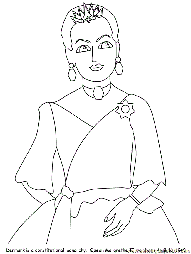 free printable coloring image Queen