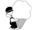 With Ice Cream Coloring Page