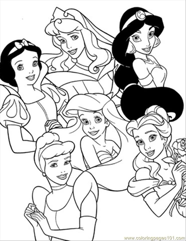 Coloring Pages Princess Coloring1 Cartoons gt Disney
