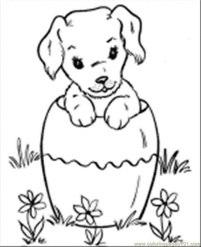 Coloring Pages Pet Dogsm (Animals > Dogs) - free printable coloring