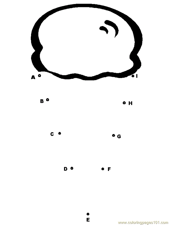 Coloring Pages Ice cream (Education > Dot To Dot) - free printable ...