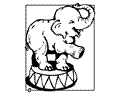 Circus Elephant Coloring