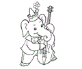 Elephant Coloring Page 09