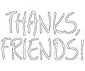 Thanks Friends Coloring Pag