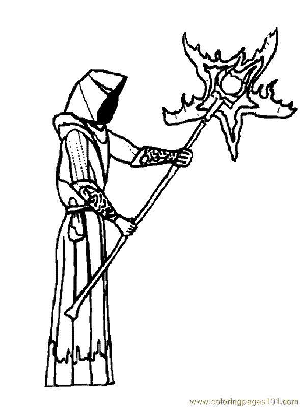 warlock wizard coloring pages - photo #1