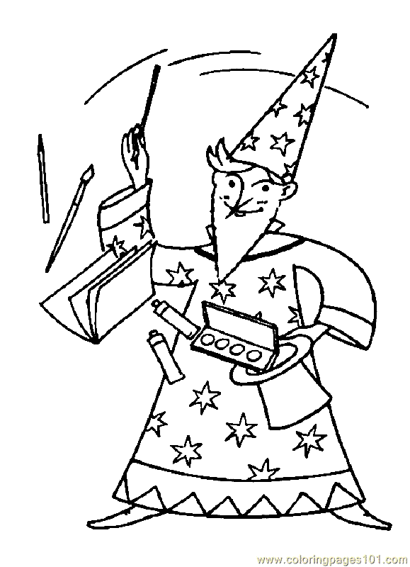 warlock wizard coloring pages - photo #25