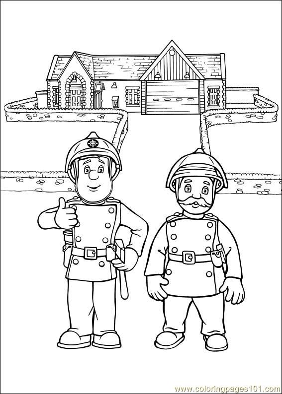 fireman sam colouring in pages. coloring image Fireman Sam