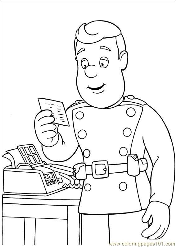 fireman sam colouring pages for kids. Color this Page Online! free
