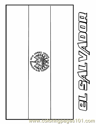 Beyblade Coloring Pages on Coloring Pages El Salvador  Flags    Free Printable Coloring Page