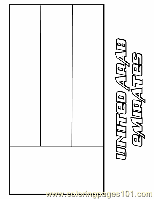 Coloring Pages United Arab Emirates (Education > Flags) - free