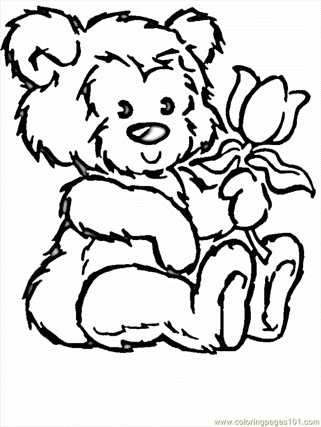 Coloring Pages Flowers with Animals (Cartoons > Flowers with Animals