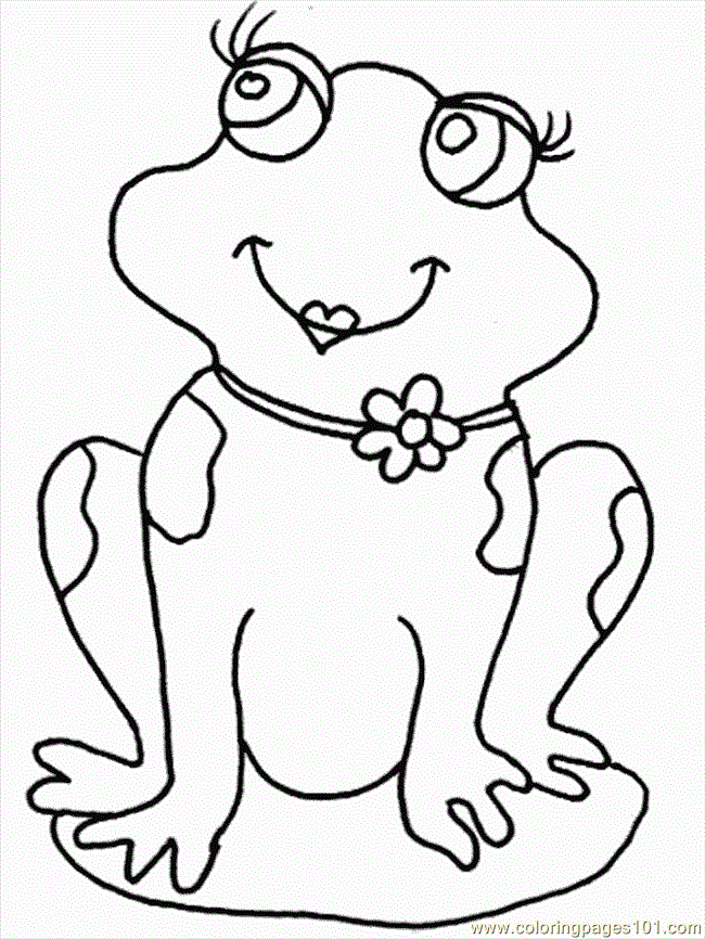 free printable coloring image Frog'27