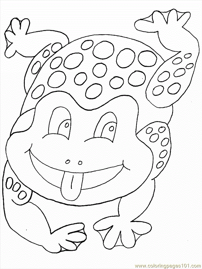 free printable coloring image Frog2
