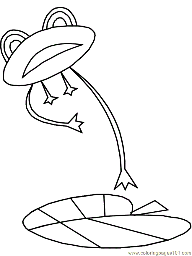 free printable coloring image Frog 37
