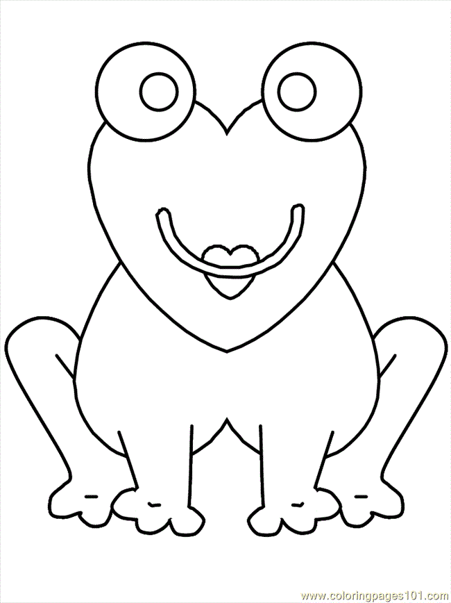 free printable coloring image Heartfrog