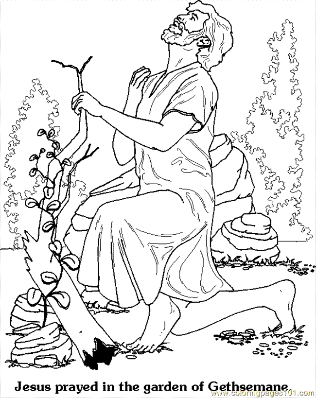 Coloring Pages Gethsemane (Natural World > Garden) - free printable