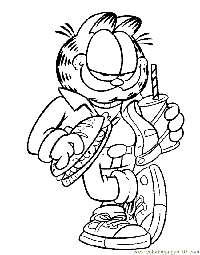 garfield coloring pages holidays - photo #15