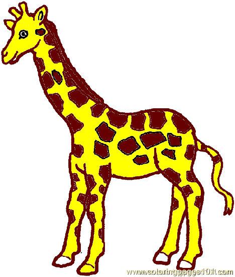 free printable coloring image Giraffe Coloring Page 03