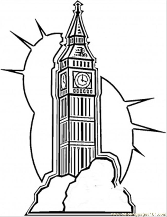 Coloring Pages Big Ben In London (Countries > Great Britain) free