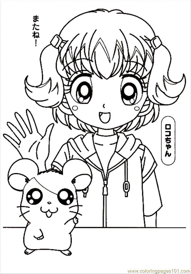 Coloring Pages Hamtaro (Cartoons > Hamtaro) - free printable coloring