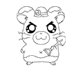 Hamtaro Coloring Page 09