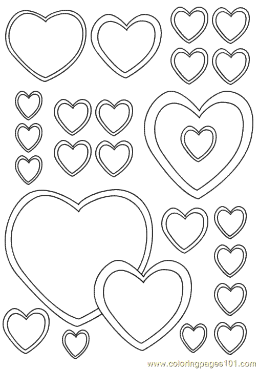 Coloring Pages Hearts Clr (Other > Heart) - free printable ...
