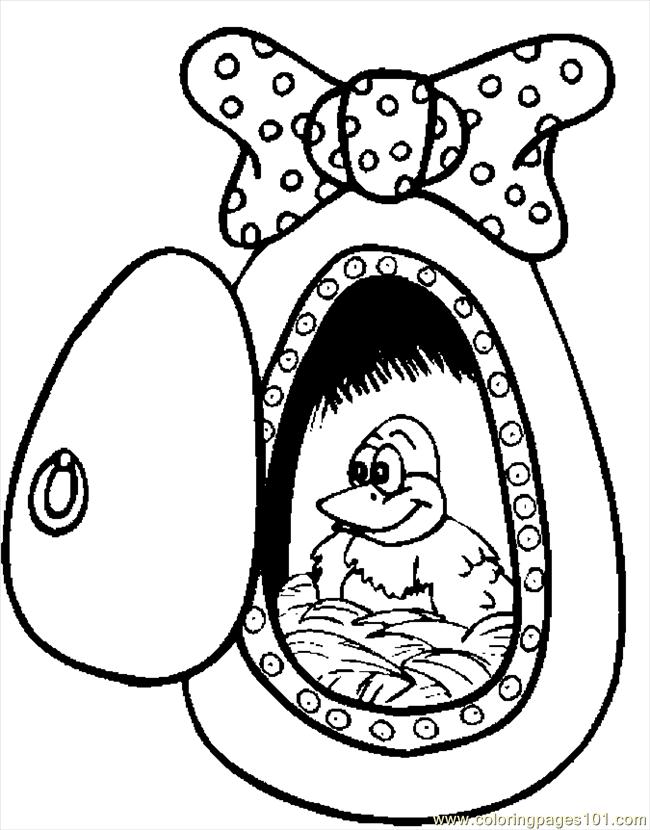Coloring Pages Duck In Easter Egg 4 (Entertainment > Holidays) - free