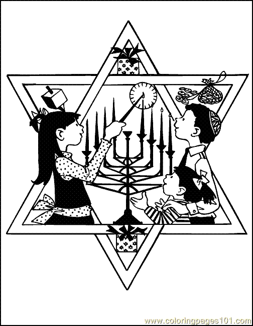 Coloring Pages Hanukkah Coloring Page 16 (Entertainment > Holidays