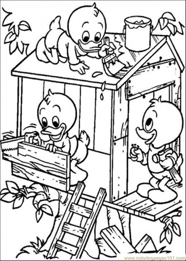 Coloring Pages Ng A Tree House Coloring Page (Architecture ...