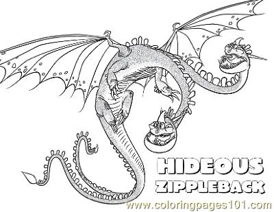 Zippleback Coloring Pages: How To Train Your Dragon Coloring Pages Zippleback