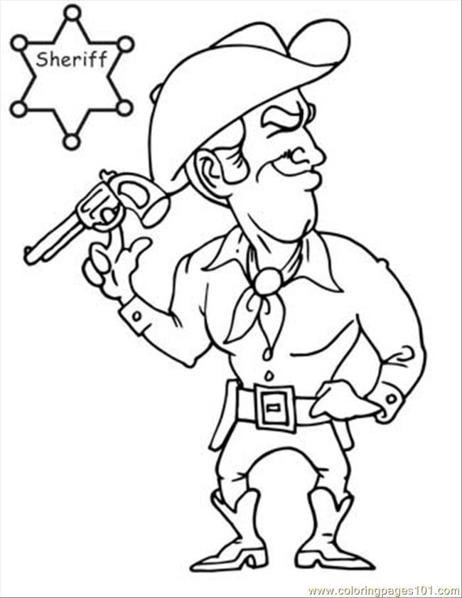Cowboy Coloring Book Page 07 coloring page - Free Printable Coloring Pages