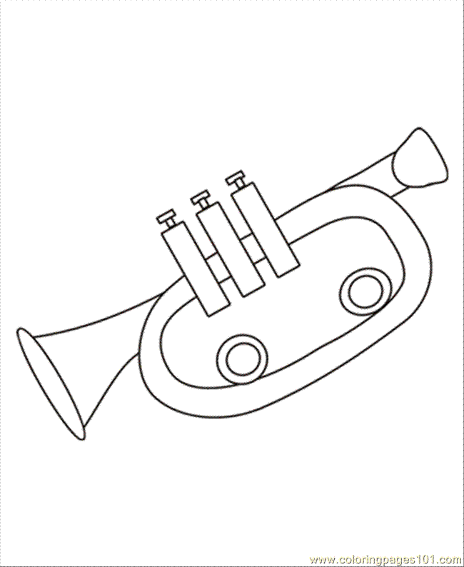 Rams Horn Trumpet Coloring Pages