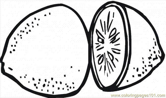 Coloring Pages Lemon 3 (Food & Fruits > Lemons and Limes) - free ...