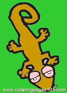 free printable coloring image Lizard2