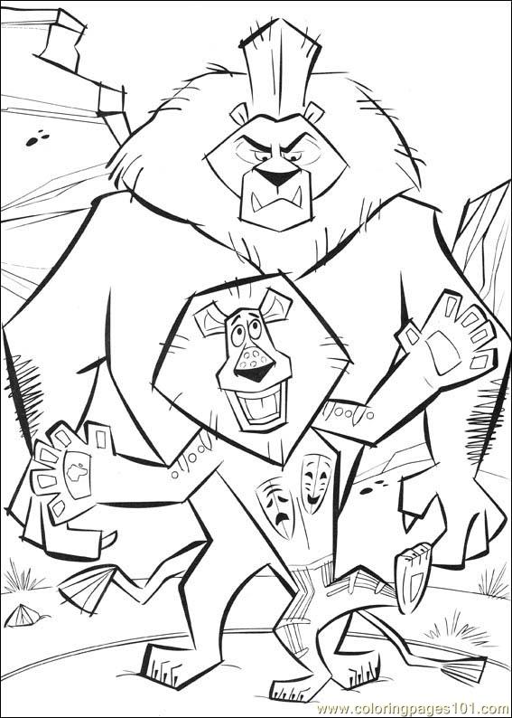 madagascar 2 coloring pages free - photo #9