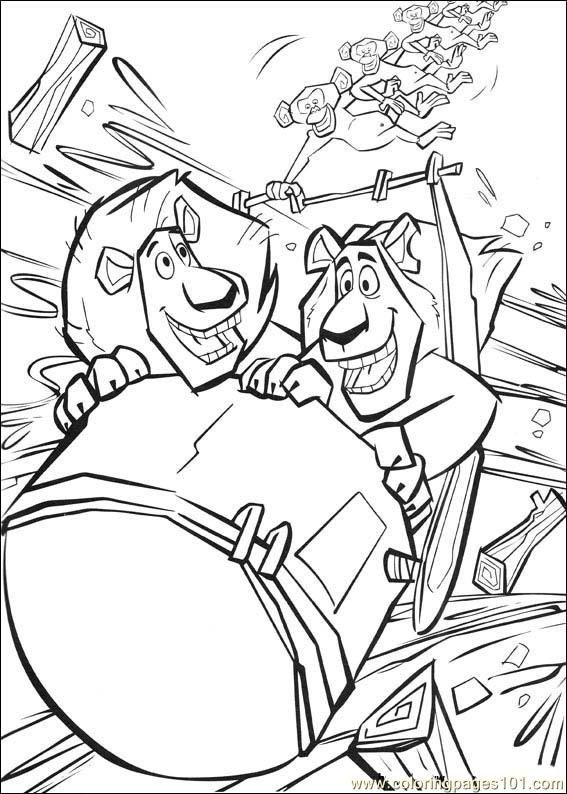 madagascar 2 coloring pages free - photo #8
