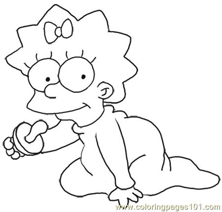 Coloring Pages Maggie Simpson (Cartoons > Maggie Simpson) - free ...