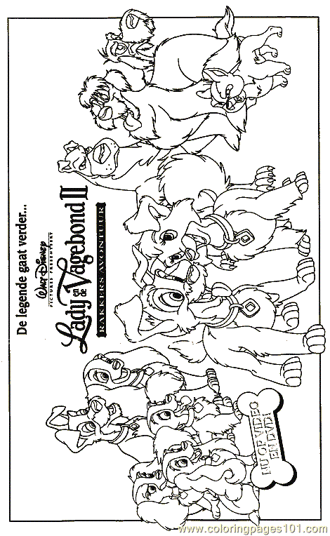 lady and the tramp christmas coloring pages - photo #38