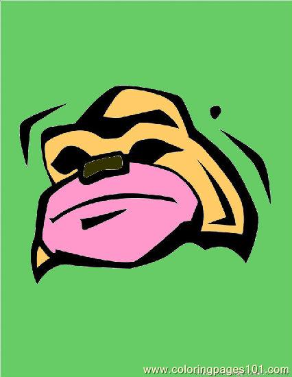 Printable Coloring Pages Monkeys. Monkey Coloring Pages 10