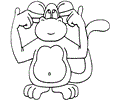 Monkey Coloring Page 08