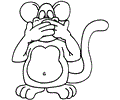 Monkey Coloring Page 09
