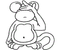 Monkey Coloring Page 17
