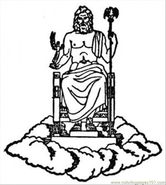 zues greek god sketch templates