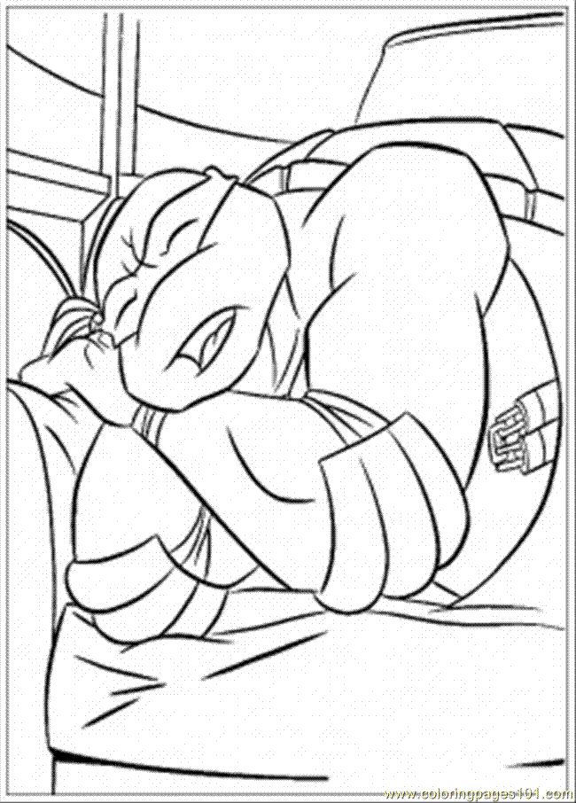 Coloring Pages Peaceful Sleep (Cartoons > Ninja Turtles) - free