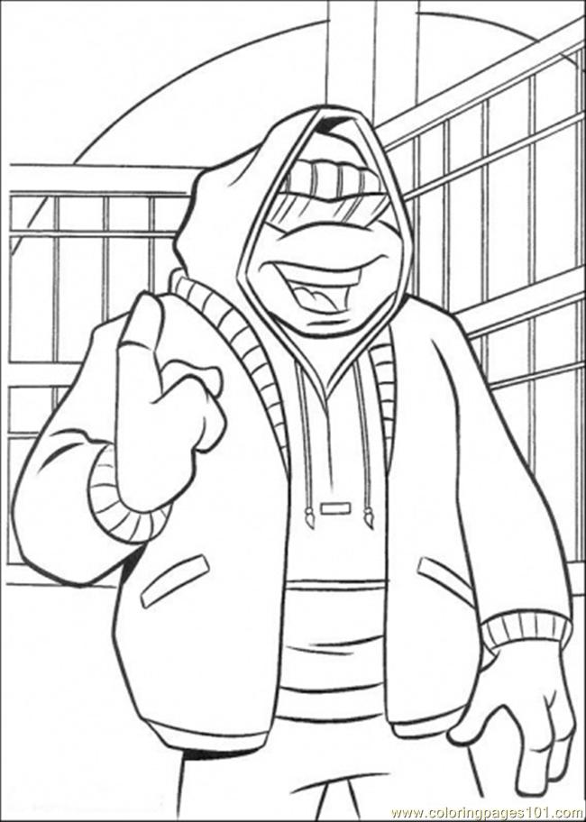 Coloring Pages Raphael Wears Jacket (Cartoons > Ninja ...