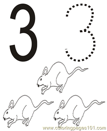 Coloring Pages Number 3 Coloring Pages 7 Com (Education > Numbers